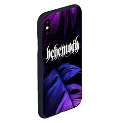 Чехол iPhone XS Max матовый Behemoth Neon Monstera, цвет: 3D-черный — фото 2