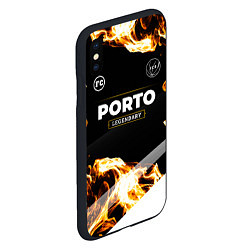 Чехол iPhone XS Max матовый Porto legendary sport fire, цвет: 3D-черный — фото 2