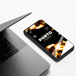 Чехол iPhone XS Max матовый Porto legendary sport fire, цвет: 3D-черный — фото 2