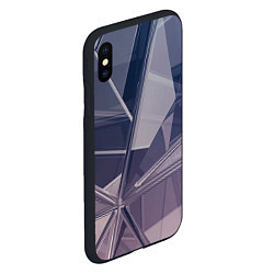 Чехол iPhone XS Max матовый Стеклянная мозаика, цвет: 3D-черный — фото 2