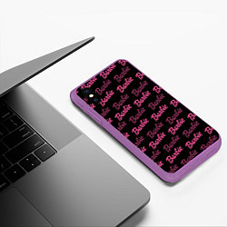 Чехол iPhone XS Max матовый Barbie - Барби, цвет: 3D-фиолетовый — фото 2