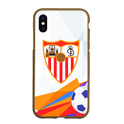 Чехол iPhone XS Max матовый Sevilla Абстракция, цвет: 3D-коричневый