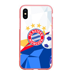 Чехол iPhone XS Max матовый Bayern munchen Абстракция геометрии