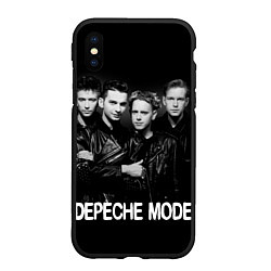 Чехол iPhone XS Max матовый Depeche Mode - black & white portrait, цвет: 3D-черный