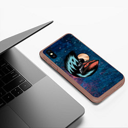 Чехол iPhone XS Max матовый Под волной на водном мотоцикле, цвет: 3D-коричневый — фото 2