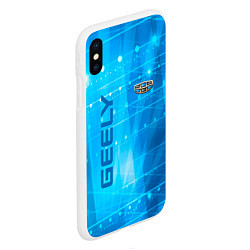 Чехол iPhone XS Max матовый Geely sport, цвет: 3D-белый — фото 2