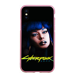 Чехол iPhone XS Max матовый Cyberpunk 2077 - Чери Наулин, цвет: 3D-розовый