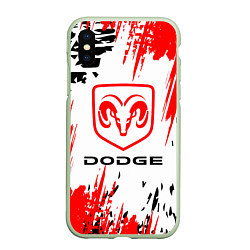 Чехол iPhone XS Max матовый Dodge - краска