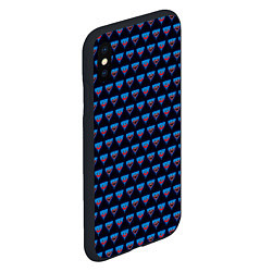 Чехол iPhone XS Max матовый Poppy Playtime - Huggy Wuggy Pattern - без логотип, цвет: 3D-черный — фото 2