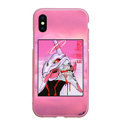 Чехол iPhone XS Max матовый EVANGELION PINK Берсерк mode, цвет: 3D-розовый