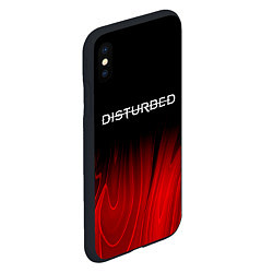 Чехол iPhone XS Max матовый Disturbed red plasma, цвет: 3D-черный — фото 2
