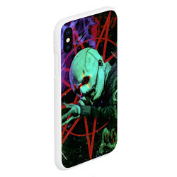 Чехол iPhone XS Max матовый Slipknot-Corey Taylor, цвет: 3D-белый — фото 2