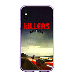 Чехол iPhone XS Max матовый Battle Born - The Killers, цвет: 3D-светло-сиреневый