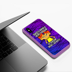 Чехол iPhone XS Max матовый Обидеть Марину может каждый, не каждый может убежа, цвет: 3D-фиолетовый — фото 2