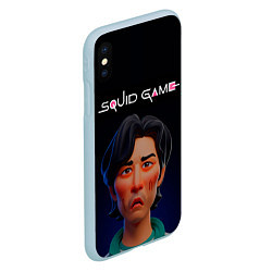 Чехол iPhone XS Max матовый Игра в кальмара - Сон Ки Хун анимационный, цвет: 3D-голубой — фото 2