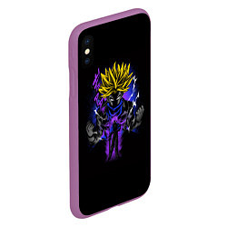 Чехол iPhone XS Max матовый Dragon ball rage аниме, цвет: 3D-фиолетовый — фото 2