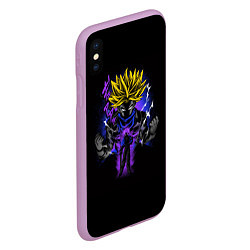 Чехол iPhone XS Max матовый Dragon ball rage аниме, цвет: 3D-сиреневый — фото 2