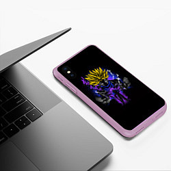 Чехол iPhone XS Max матовый Dragon ball rage аниме, цвет: 3D-сиреневый — фото 2