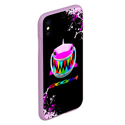 Чехол iPhone XS Max матовый 6IX9INE- GOOBA - краска, цвет: 3D-сиреневый — фото 2