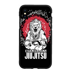 Чехол iPhone XS Max матовый Jiu-Jitsu red sun Brazil, цвет: 3D-черный