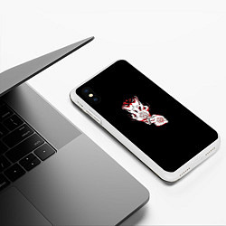 Чехол iPhone XS Max матовый Рой Мустанг Стальной алхимик, цвет: 3D-белый — фото 2