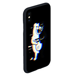 Чехол iPhone XS Max матовый Danganronpa monokuma glitch, цвет: 3D-черный — фото 2