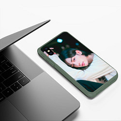Чехол iPhone XS Max матовый Hyunjin Mixtape Oh, цвет: 3D-темно-зеленый — фото 2