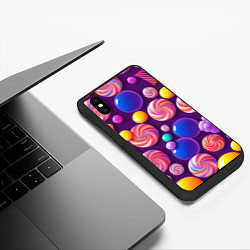 Чехол iPhone XS Max матовый Сладости для радости, цвет: 3D-черный — фото 2