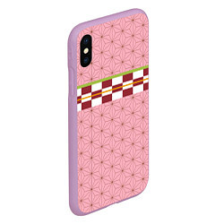 Чехол iPhone XS Max матовый Кимоно Незуко, цвет: 3D-сиреневый — фото 2
