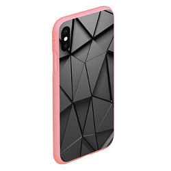 Чехол iPhone XS Max матовый Треугольники серые, цвет: 3D-баблгам — фото 2