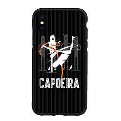 Чехол iPhone XS Max матовый Capoeira - duel, цвет: 3D-черный