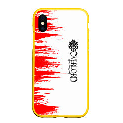 Чехол iPhone XS Max матовый Overlord - текстура, цвет: 3D-желтый