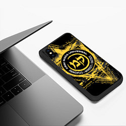 Чехол iPhone XS Max матовый Krav maga tactical defense system emblem, цвет: 3D-черный — фото 2