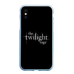 Чехол iPhone XS Max матовый The twilight saga, цвет: 3D-голубой