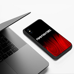 Чехол iPhone XS Max матовый Foo Fighters red plasma, цвет: 3D-черный — фото 2