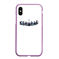Чехол iPhone XS Max матовый BTS car, цвет: 3D-фиолетовый