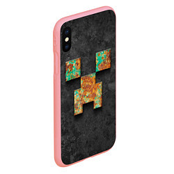 Чехол iPhone XS Max матовый Minecraft rust, цвет: 3D-баблгам — фото 2