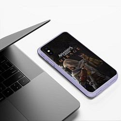 Чехол iPhone XS Max матовый Скрытый Басим Assassins creed mirage, цвет: 3D-светло-сиреневый — фото 2