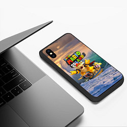 Чехол iPhone XS Max матовый Принцесса Персик на корабле Боузера - Super Mario, цвет: 3D-черный — фото 2