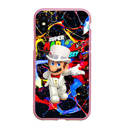 Чехол iPhone XS Max матовый Super Mario Odyssey - Nintendo - видеоигра, цвет: 3D-розовый