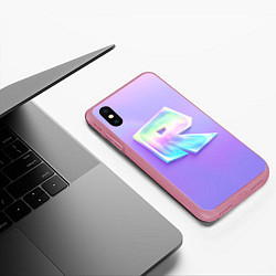 Чехол iPhone XS Max матовый Roblox gradient, цвет: 3D-малиновый — фото 2