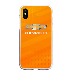 Чехол iPhone XS Max матовый Chevrolet абстракция, цвет: 3D-белый