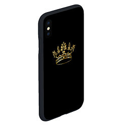Чехол iPhone XS Max матовый Королевская особа, цвет: 3D-черный — фото 2