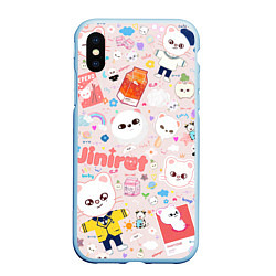 Чехол iPhone XS Max матовый Skzoo Jinniret pattern cartoon avatar, цвет: 3D-голубой