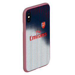 Чехол iPhone XS Max матовый Arsenal logo абстракция, цвет: 3D-малиновый — фото 2