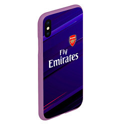 Чехол iPhone XS Max матовый Arsenal Абстракция, цвет: 3D-фиолетовый — фото 2