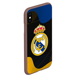 Чехол iPhone XS Max матовый Real madrid Абстракция, цвет: 3D-коричневый — фото 2