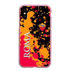 Чехол iPhone XS Max матовый Roma Краска, цвет: 3D-розовый