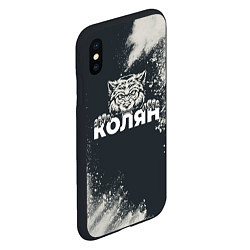 Чехол iPhone XS Max матовый Колян зубастый волк, цвет: 3D-черный — фото 2