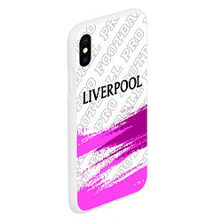 Чехол iPhone XS Max матовый Liverpool pro football: символ сверху, цвет: 3D-белый — фото 2